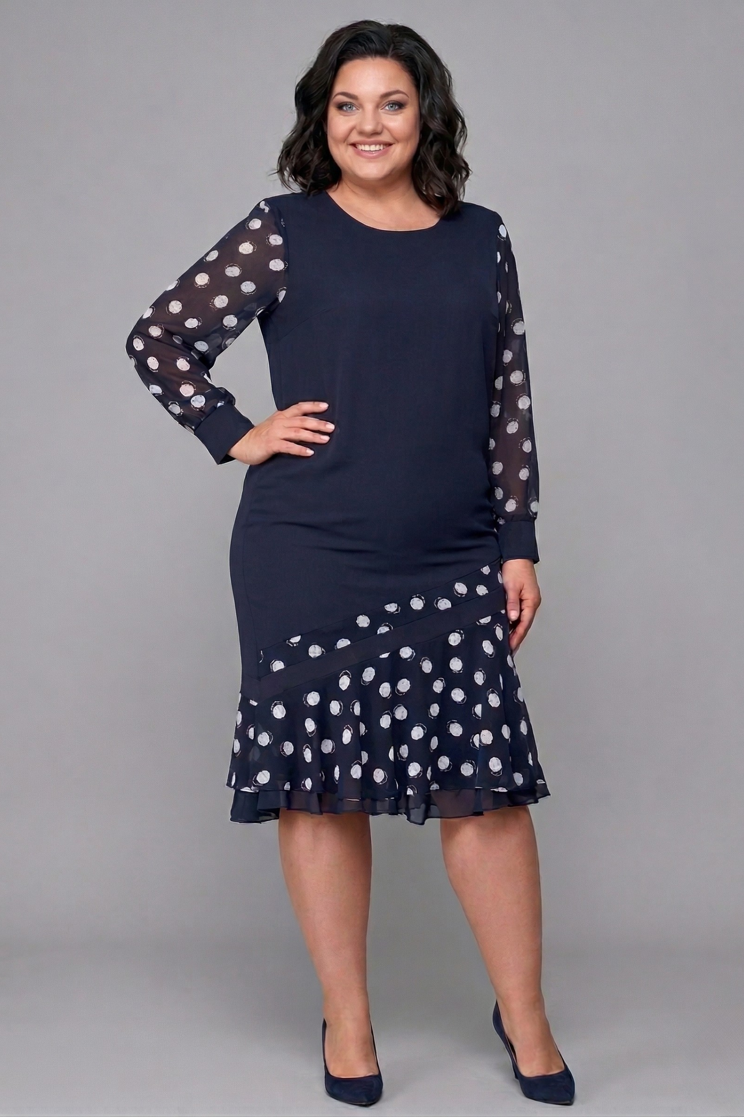 Clara | Jurk met print van cirkels