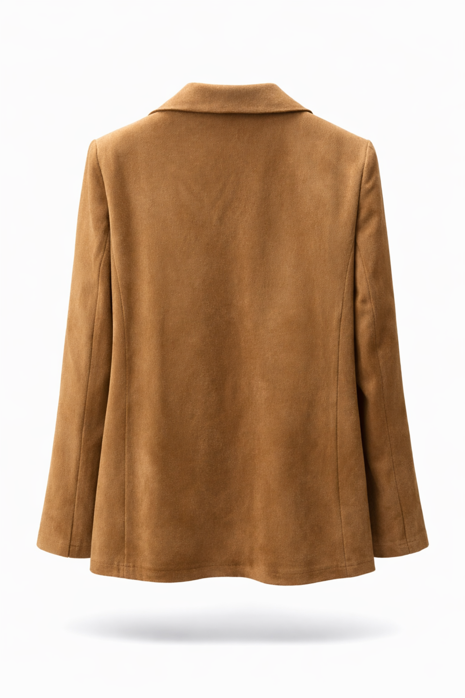 Effen blazer met suède-effect