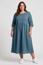 Lina | Losvallende midi jurk