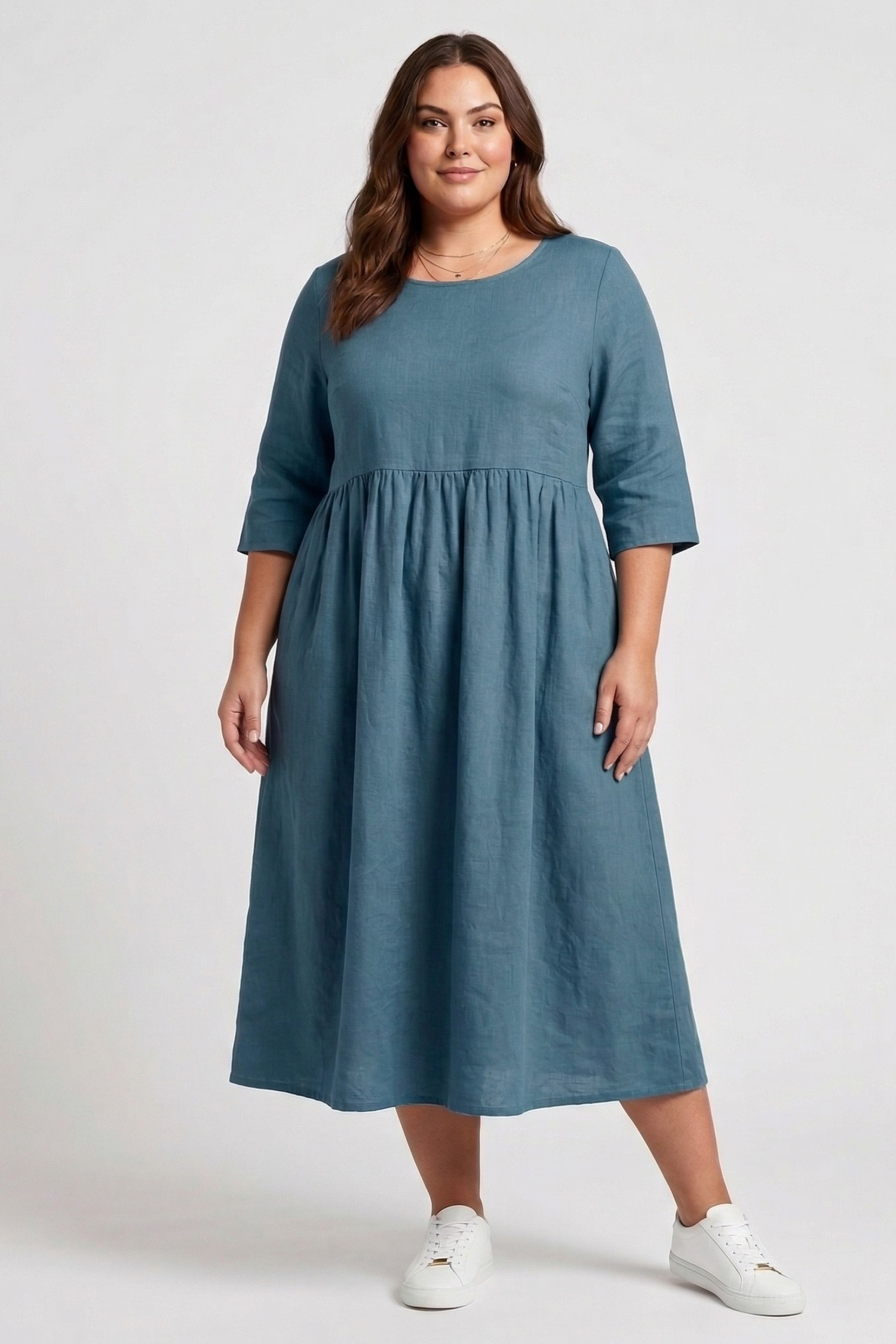 Lina | Losvallende midi jurk