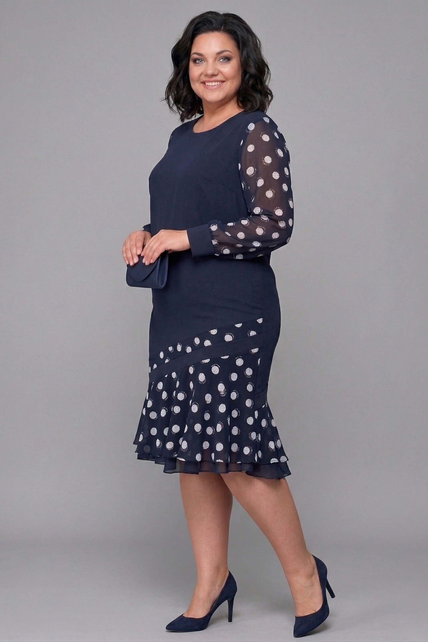 Clara | Jurk met print van cirkels