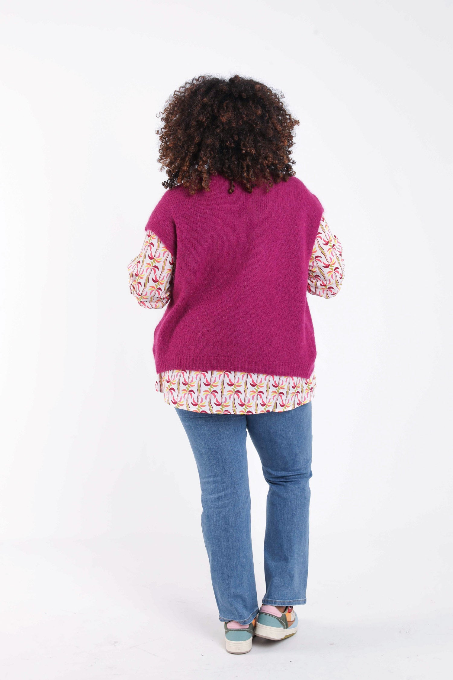 Effen mouwloos gilet
