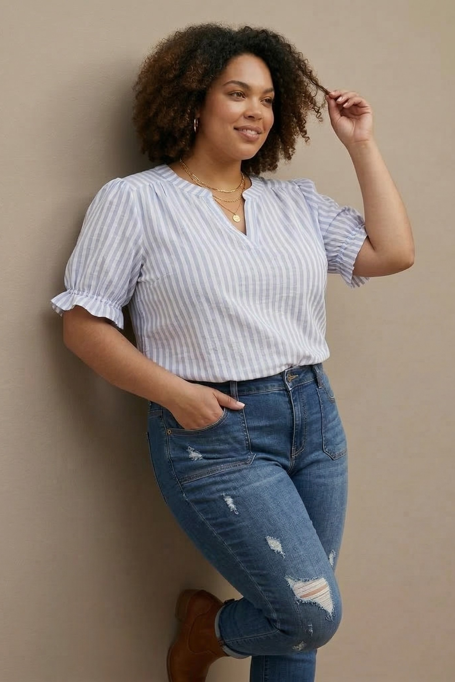Rea | Gestreepte blouse
