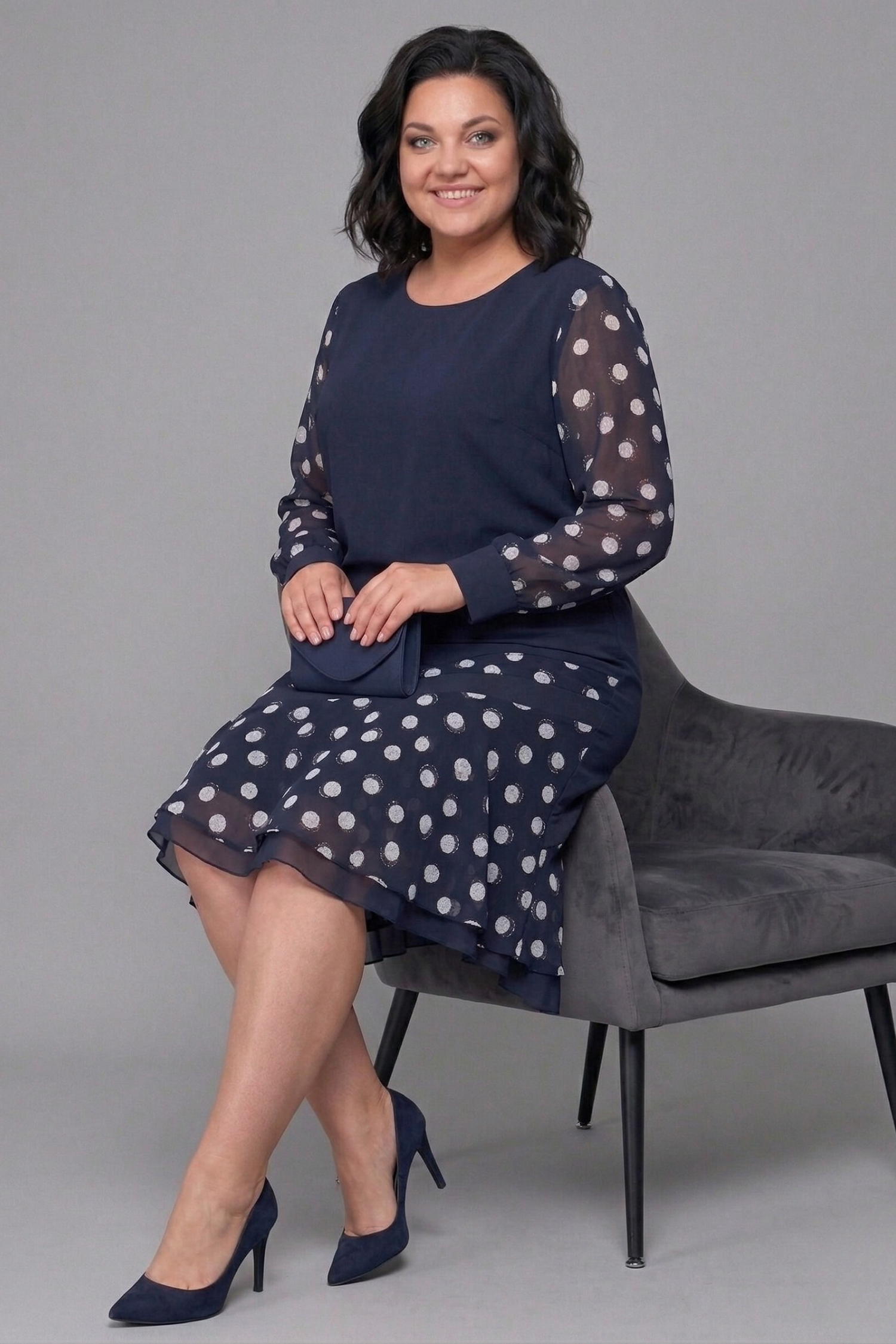 Clara | Jurk met print van cirkels