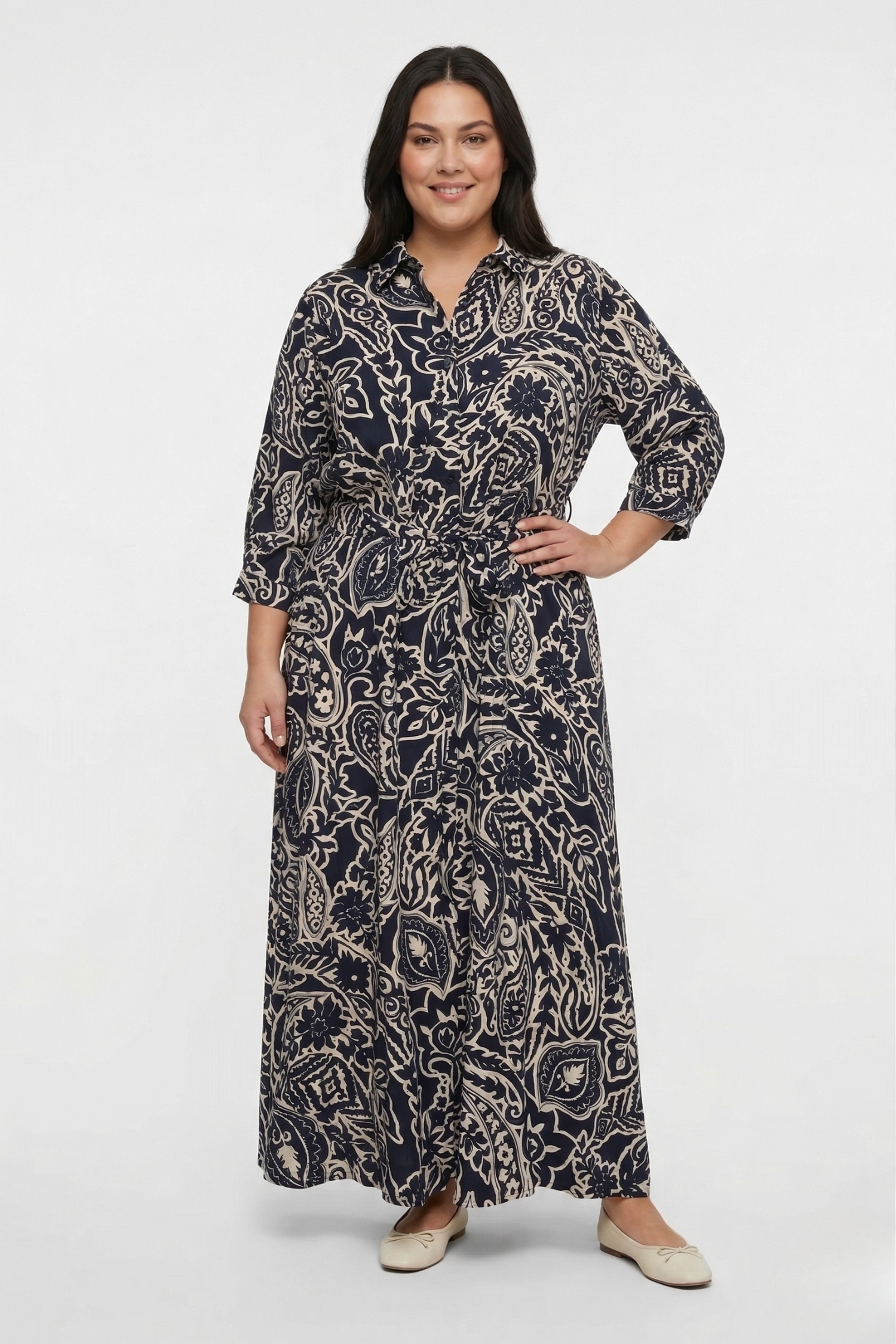 Blousejurk van viscose met paisleyprint