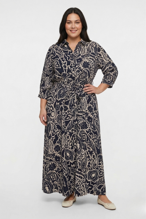 Blousejurk van viscose met paisleyprint