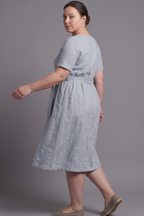 Aya | midi-jurk met strikceintuur