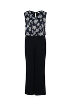 Tweedelige jumpsuit met bloemenprint en lurex