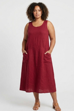 Elara | Elegante midi jurk met zakken