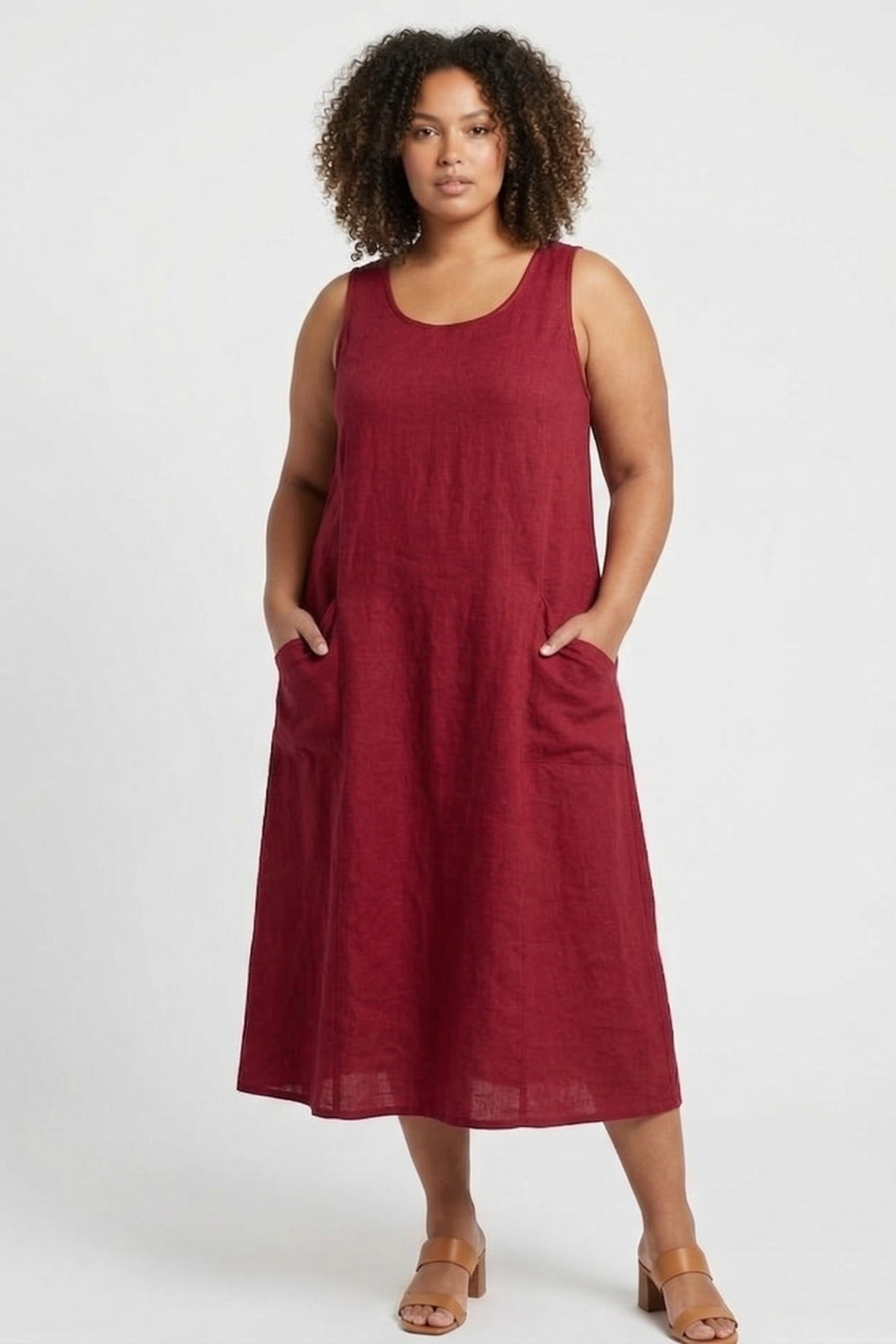 Elara | Elegante midi jurk met zakken