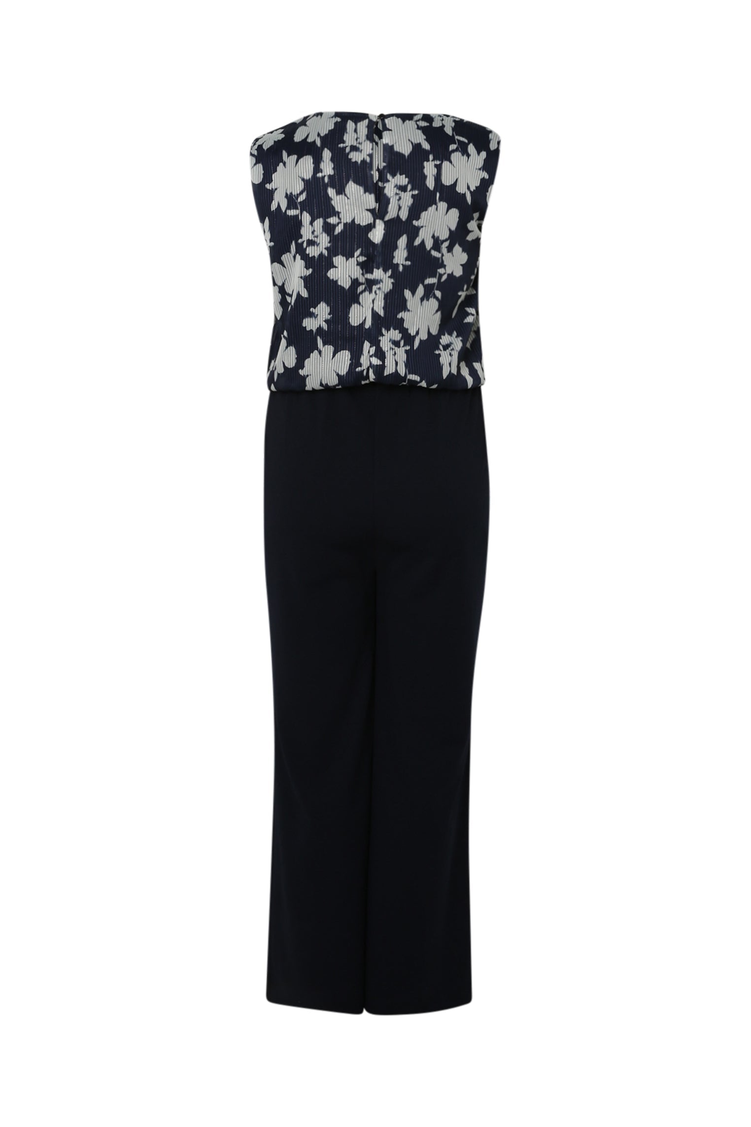 Tweedelige jumpsuit met bloemenprint en lurex