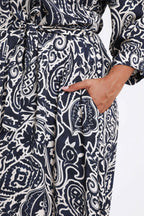 Blousejurk van viscose met paisleyprint