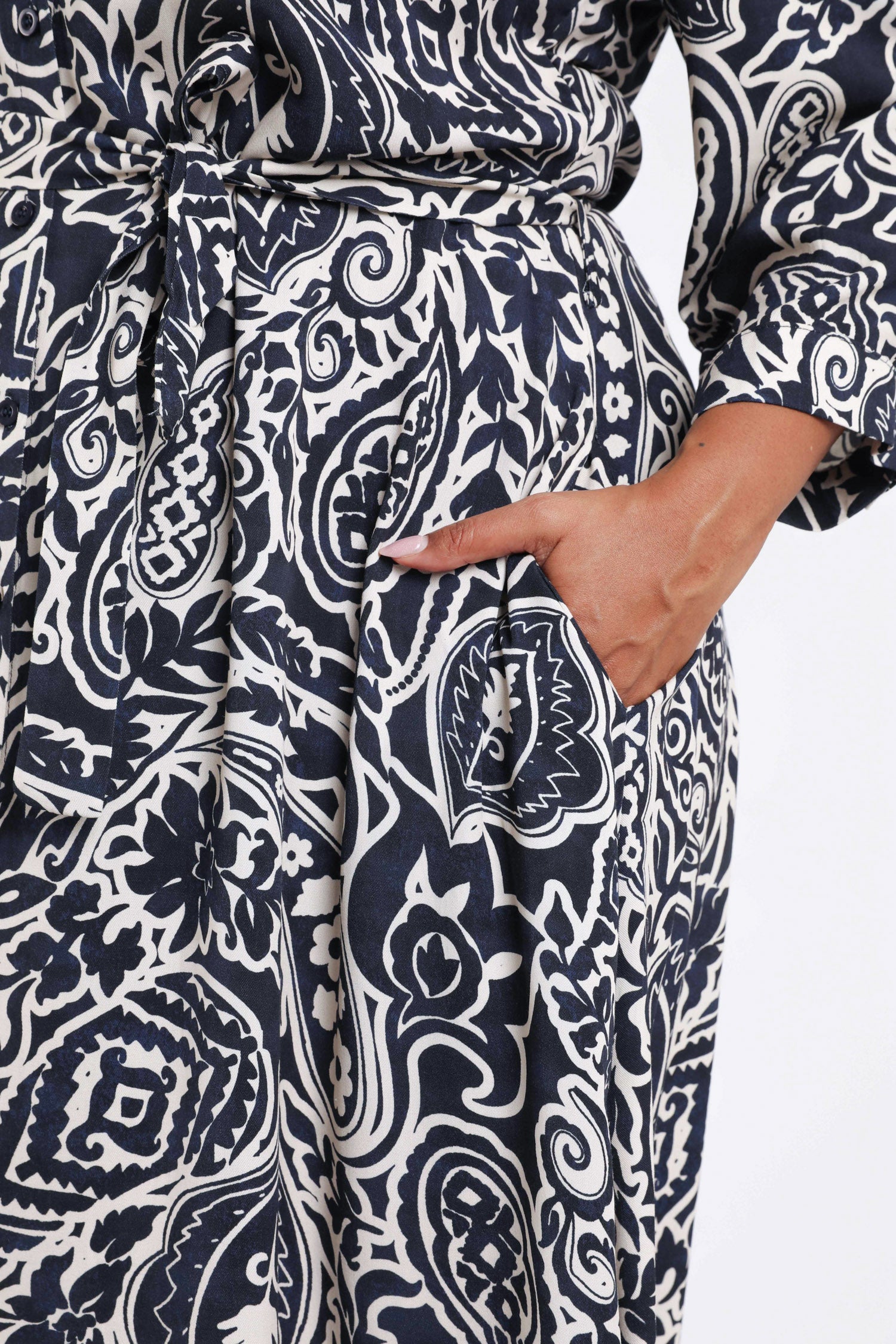 Blousejurk van viscose met paisleyprint