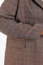 Geruite blazer met lurex