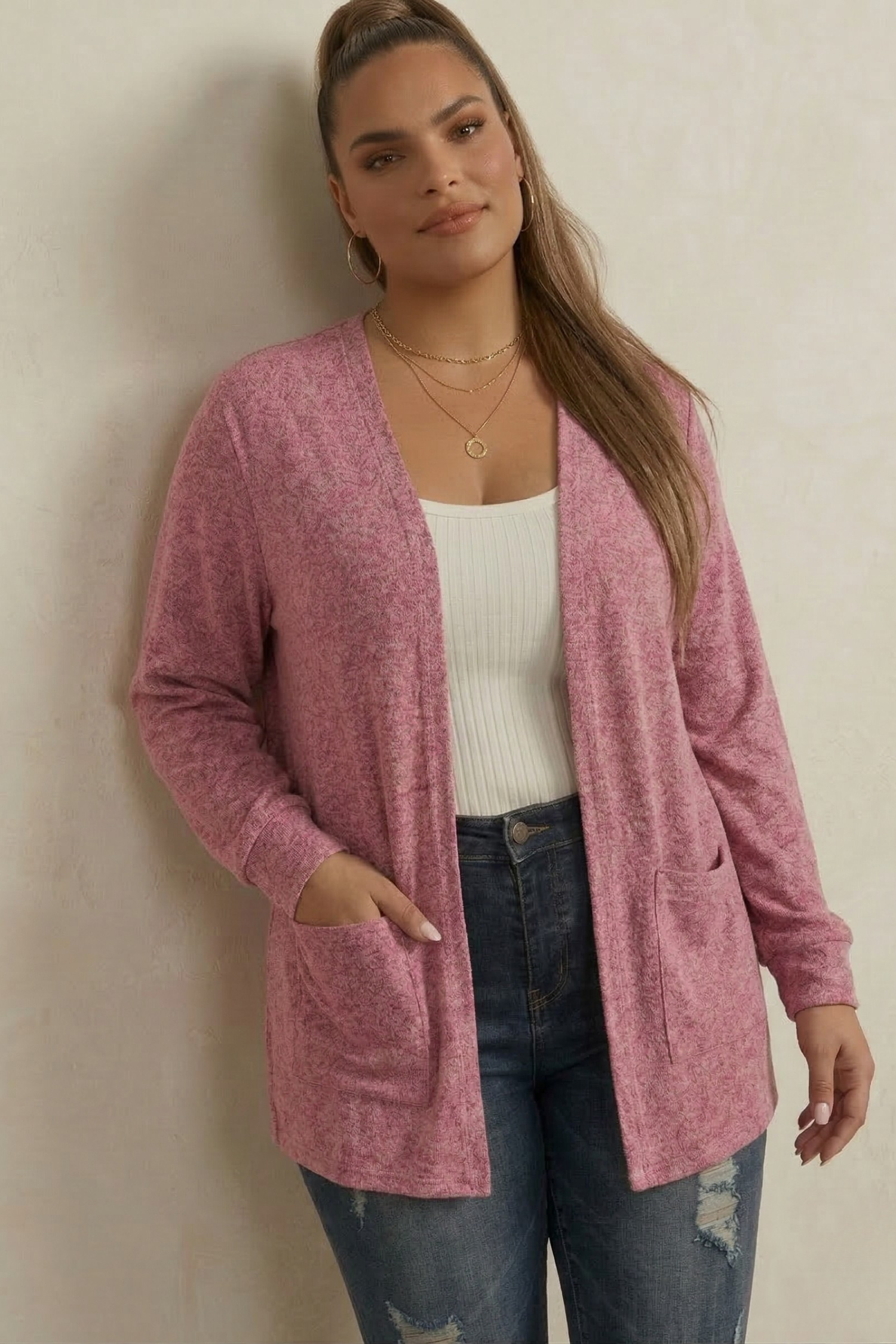 Resa | Lange cardigan met zakken